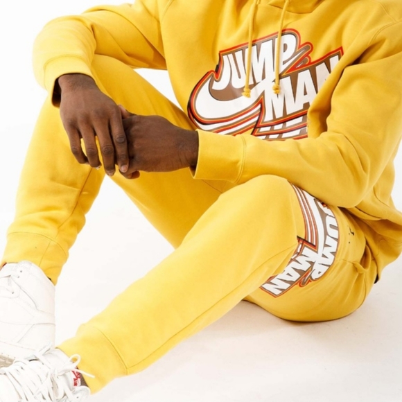 New Nike Air Jordan Jumpman Gold Joggers Sweatpants DC9608-781 - Picture 5 of 13